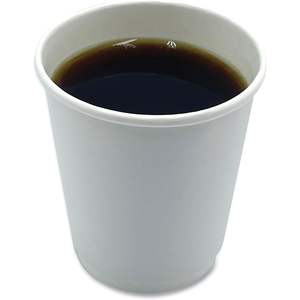 Gobelets en papier kraft Boardwalk 8 oz à double paroi avec logo personnalisé, revêtement PE, jetables pour café chaud, 500/carton - Product Image 2