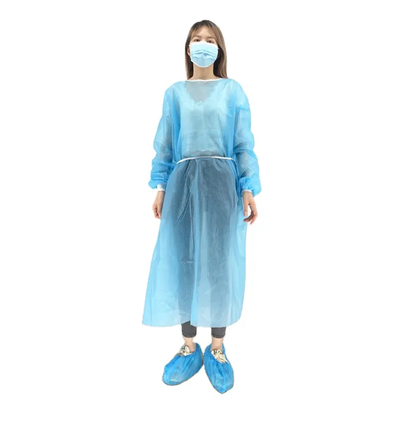 Venda quente 2022 china barato não-tecido pp 25g poeira respirável, fios de costura renda vestido simples roupas de trabalho