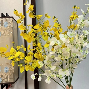 Orchidée jaune à longues tiges KW-F031, orchidée dansante d'automne pour la décoration <span class=keywords><strong>de</strong></span> mariage - Product Image 1