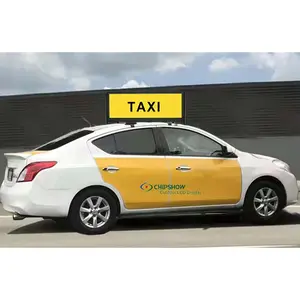 P2 P3 P5 Techo de coche Publicidad Taxi Pantalla LED Pantalla de mensaje Impermeable Al Aire Libre Programable Desplazamiento Taxi Pantalla LED superior