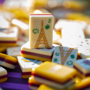 Jeu de tuiles de Mahjong américain FuYi, Tour Eiffel de Paris, <span class=keywords><strong>La</strong></span> Vie En Mahj, Jeu de tuiles de luxe Oh My Mahjong, Portable pour le divertissement - Product Image 1