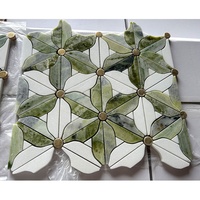 Carreaux de mosaïque Revêtement de sol Jet d'eau Motif floral de fleurs Forme Dosseret Cuisine Salle de bain Mur Carrelage de marbre