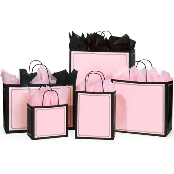 Custom Luxury Clothing Jewelry Wedding Shopping Packing Art/Coats Paper Bag With Logo Print & Rope Handles