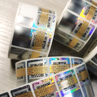 Autocollants holographiques 3D personnalisés avec code QR et couches à gratter, autocollant holographique imperméable