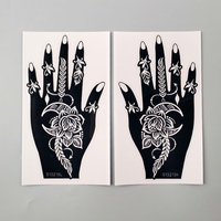 Pochoirs de tatouage temporaire au henné de haute qualité pour le corps, autocollants de doigts pour peinture artistique DIY, imperméables, non toxiques, de luxe, directement de l'usine
