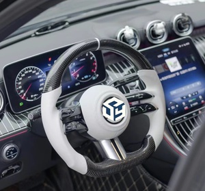 Demi Alcantara LED <span class=keywords><strong>Volant</strong></span> en Fiber de Carbone pour Mercedes Ben <span class=keywords><strong>ML</strong></span> <span class=keywords><strong>W164</strong></span> W166 W211 W212 C117 C118 W251 W176 W204 W205 C63s AMG - Product Image 5