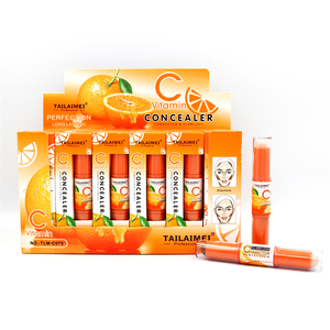 Corrector de Color de Maquillaje con Vitamina C <span class=keywords><strong>TLM</strong></span>, Corrector de Dos Cabezas, Base de Maquillaje en Barra, Iluminador de Larga Duración, Lápiz Corrector - Product Image 3