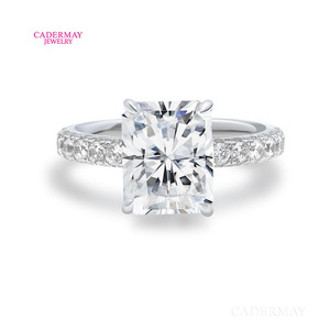 Moissanite D Color Granny Cut <b>925</b> Sterling <b>Silver</b> <b>Ring</b> 1 Ct To 3 Ct Women Engagement Jewelry - Product Image 4