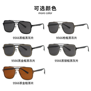 SPOEN Square Polarized Sunglasses UV400 Metal Frame Men Driving Outdoor Fashion <b>Eyewear</b> - Product Image 4