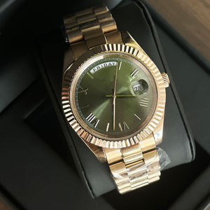 Montre mécanique pour homme de luxe haut de gamme la plus vendue 2025 avec cadran en or et bracelet en or Montre mécanique classique - Product Image 4