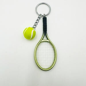 Llavero Creativo de Plástico con Forma de Raqueta de Tenis y Diseño de Pelota de Tenis, Recuerdos y Regalos Promocionales - Venta Directa de Fábrica - Product Image 3