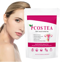 Mélange d'herbes biologiques à base de plantes pour le SOPK, basilic, naturel, doux, aromatique, végétalien, thé aux herbes quotidien pour femmes en sachet
