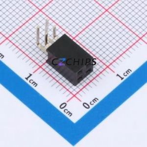 HC-PM254-8.5H-2x2PW-02A Pin Socket Bent Lead Through Hole,P=2.54mm Connector 2x2P 2.54mm 2.54mm Square Hole - Product Image 1