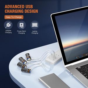 EBL 3V Lithium Ion Battery Pack 4 Pack 800mAh 16J USB <b>Rechargeable</b> Camera and <b>Flashlight</b> Batteries 123 Micro USB Replacement - Product Image 2