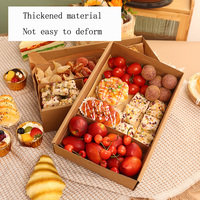 Conteneur Alimentaire en Carton Écologique pour Plats à Emporter, Boîte à Gâteaux en Plastique, Emballage de Livraison pour Restaurant, Boulangerie, Baklava et Sushis