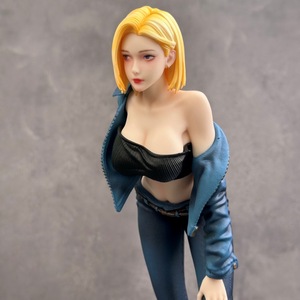 FD124 ตุ๊กตาอนิเมะสาวน้อย ฟิกเกอร์ตัวละครแอนดรอยด์ <span class=keywords><strong>18</strong></span> ขนาด 32 ซม. ชุดยีนส์ โมเดลพีวีซี ของตกแต่งตั้งโต๊ะ - Product Image 5