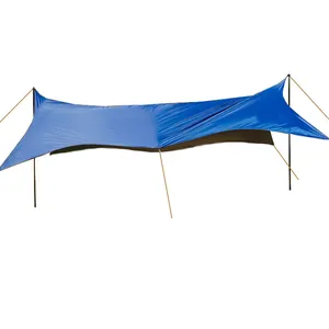 태양 보호 기능이 있는 대형 옥스포드 캐노피 캠핑 텐트 블랙 코팅 비 방지 자외선 차단제 Pergola 5M 6M 야외 차양