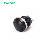 Interrupteur à bouton-poussoir verrouillable anti-vandalisme en acier inoxydable électrique 12 mm 110 V IP67 NO NC