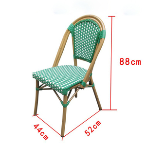Sillas de Comedor Modernas de Mimbre y Ratán para Jardín, Resistentes al Agua, para Uso en Terrazas de Hoteles y Restaurantes - Product Image 4