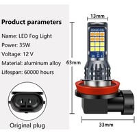 Ampoules LED de phares antibrouillard TCYATO 12-24V universelles 3000K6000K8000K10000K Jaune Blanc Vert Bleu à insertion directe pour voitures
