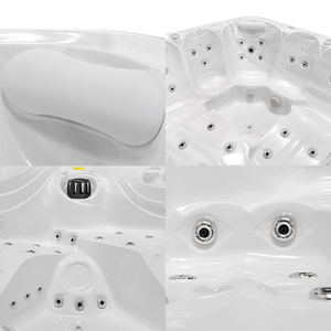 Spa <span class=keywords><strong>de</strong></span> massage <span class=keywords><strong>pliable</strong></span> moderne pour 5 personnes avec drain, en acrylique, pour usage intérieur/extérieur, hôtel, 33 jets - Product Image 3