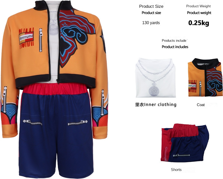 02 Ensemble Rumi pour Enfants (Haut + Sous-vêtement + Chaussures)