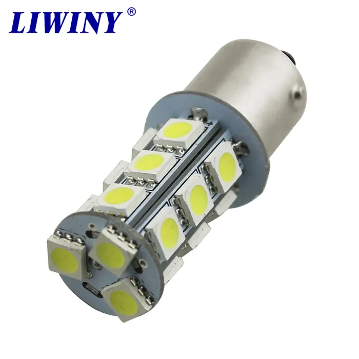 Liwiny 12 스트로브 깜박이 전구 T20 S25 T25 1156 1157 LED BA15S 5050 18SMD 턴 신호 브레이크 주차 일 실행 전구