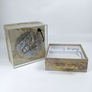 Boîte de présentation créative de luxe en carton rigide avec gaufrage et estampage à chaud or, type tiroir, pour tourne-disque, faible MOQ - Product Image 2