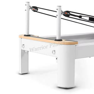 <span class=keywords><strong>Reformer</strong></span> Pilates <span class=keywords><strong>Aluminium</strong></span> Putih Studio dan Pribadi dengan Kotak Duduk Ekstensi dan Tali Pengikat Ganda - Product Image 6