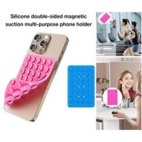 Soporte de teléfono con ventosa de silicona Agarre de teléfono adhesivo de doble cara Fácil de quitar y limpiar Soporte de teléfono de succión fuerte para selfies