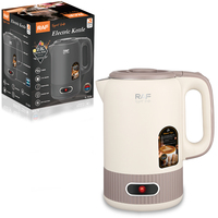 Bouilloire électrique RAF R.7434 1500W 2.0L, ébullition rapide, voyant lumineux, base pivotante à 360°, pour la maison et la cuisine