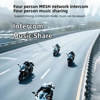Casque de moto K16 Graffiti avec écouteurs, interphone de groupe 4P, stéréo, radio FM, étanche, réduction du bruit pour moto