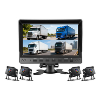Système de caméra pour camion lourd, écran d'affichage 7 pouces 1080P 4CH, enregistreur DVR, moniteur, kit de caméra pour camionnette/remorque/bus/camping-car