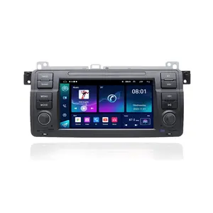Pemutar Multimedia mobil layar sentuh, Radio mobil 2Din 7 inci Apple Carplay untuk BMW E46 3 Series 1999-2005 navigasi GPS 2GB-32GB WiFi BT
