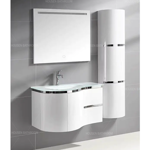 Espejo de Baño LED Inteligente <span class=keywords><strong>con</strong></span> Atenuación, Estante Flotante, Mueble de Baño de Pared <span class=keywords><strong>con</strong></span> Espejo Retroiluminado para Hoteles - Product Image 3