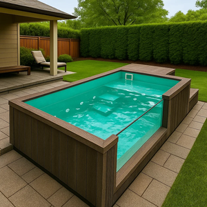 สระว่ายน้ำไฟเบอร์กลาสแบบพกพา คุณภาพเยี่ยม ขนาด 3ม. 4ม. 5ม. สำหรับสปา กันน้ำ ทนรังสียูวี สำหรับมืออาชีพ - Product Image 3