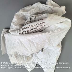 Trapos de Algodón de Grado Industrial, Trapos Blancos Impresos para Camisetas, Trapos Blancos para Limpieza Industrial, Trapos de Limpieza Industriales - Product Image 4