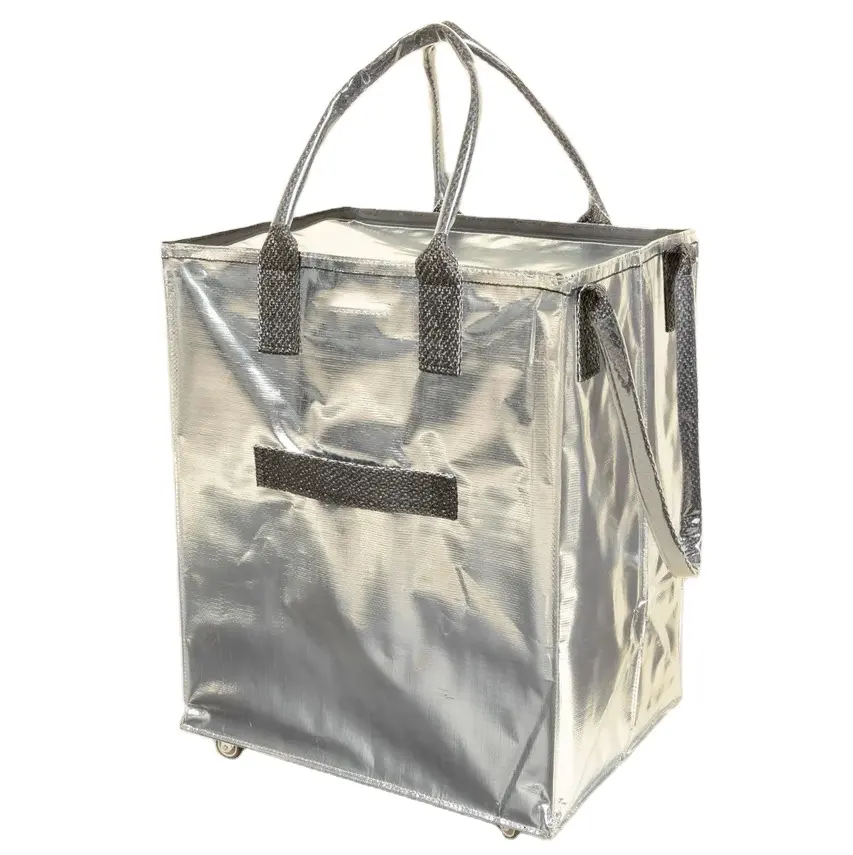 Waterproof Shopping Bag with Wheels PP woven bag Foldable Shopping Cart Collapsible Trolley Bags Reusable Utility