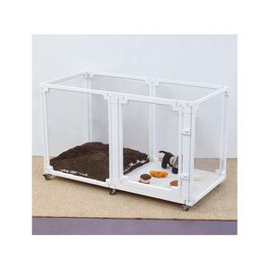 Orta ve Küçük Boy Köpekler İçin Şeffaf Köpek Çiti ve Kafesi, Özelleştirilebilir Yükseklik, Tek Parça Kapı Panelleri, ABS PET Malzeme, İç Mekan Kullanımı - Product Image 4