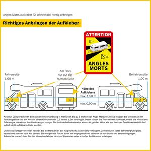 Autocollant auto-adhésif Finest Folia Attention Angles Morts 25x17cm, Obligatoire en <span class=keywords><strong>France</strong></span> pour les véhicules de plus de 3,5 T, Résistant à l'eau - Product Image 5