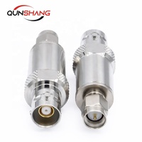 Adaptateur coaxial RF triaxial Triax BNC Femelle SMA Mâle Impédance 50Ω Fréquence 0-10 GHz Cuivre nickelé Base de communication