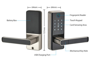 <strong>Small</strong> Automatic Electronic BiometricFingerprint Digital <strong>Door</strong> <strong>Lock</strong>-GL-H5-II - Product Image 2