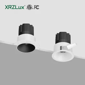 XRZLux Deep Anti-Glare LED COB Downlight Cut-out 55mm 8W 10W Recessed LED Downlight Aluminum Ceiling Spotlight Indoor Lighting