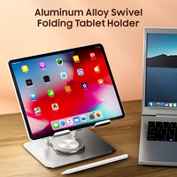 Support de support de tablette réglable en aluminium pliable à Rotation de support OEM pour tablette