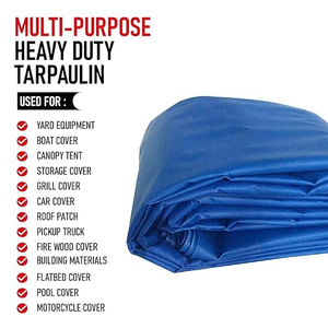 Bâche en plastique bleue imperméable en polyéthylène pour couverture extérieure, vente en gros d'usine à prix abordable - Product Image 3