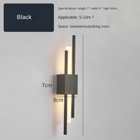 Applique murale LED minimaliste en fer avec grille en cristal, intensité variable, durée de vie de 50 000 heures, pour chambre, salon, escalier