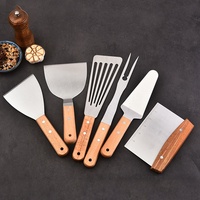 Edelstahl-Kuchenspachtel mit Holzgriff Küchenzubehör Multifunktionaler Backspatel zum Schneiden Servieren Grillen Outdoor