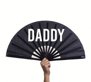 Personalised Custom Printed Bamboo Wooden Folding Clack Hand Fan Logo for Festival Parties Rave Accessories Large Rave Hand Fan - Product Image 4