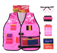 Chaleco Táctico Ajustable Elite 2025 para Niños, Kit para la Serie Nerf, Chaleco de Juguete con Balas Suaves para Niños y Niñas
