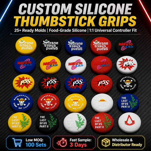 Custom Thumb Grips Controller 3D Silicone Grip Cap Gamepad Analaog Joystick for XBOX/PS4/PS5